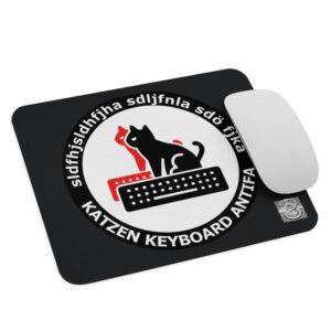 "Katzen Keyboard Antifa" - Mouse pad