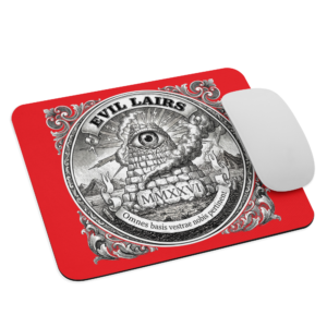 "Evil Lairs" - Red Mouse pad