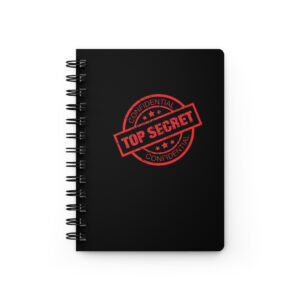 "Top Secret" - Black Spiral bound journal