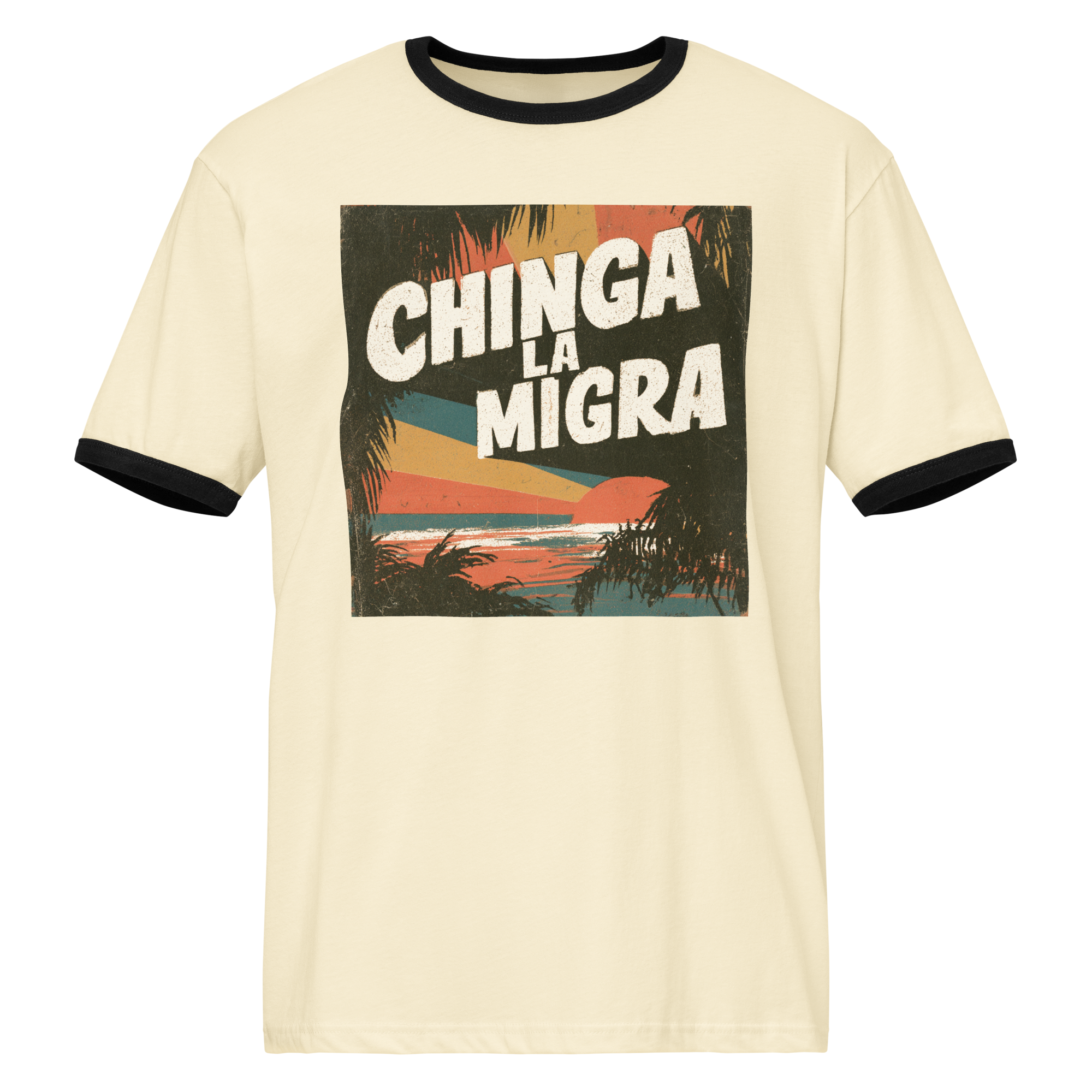 Chinga La Migra 1 - Unisex ringer t-shirt - Image 2