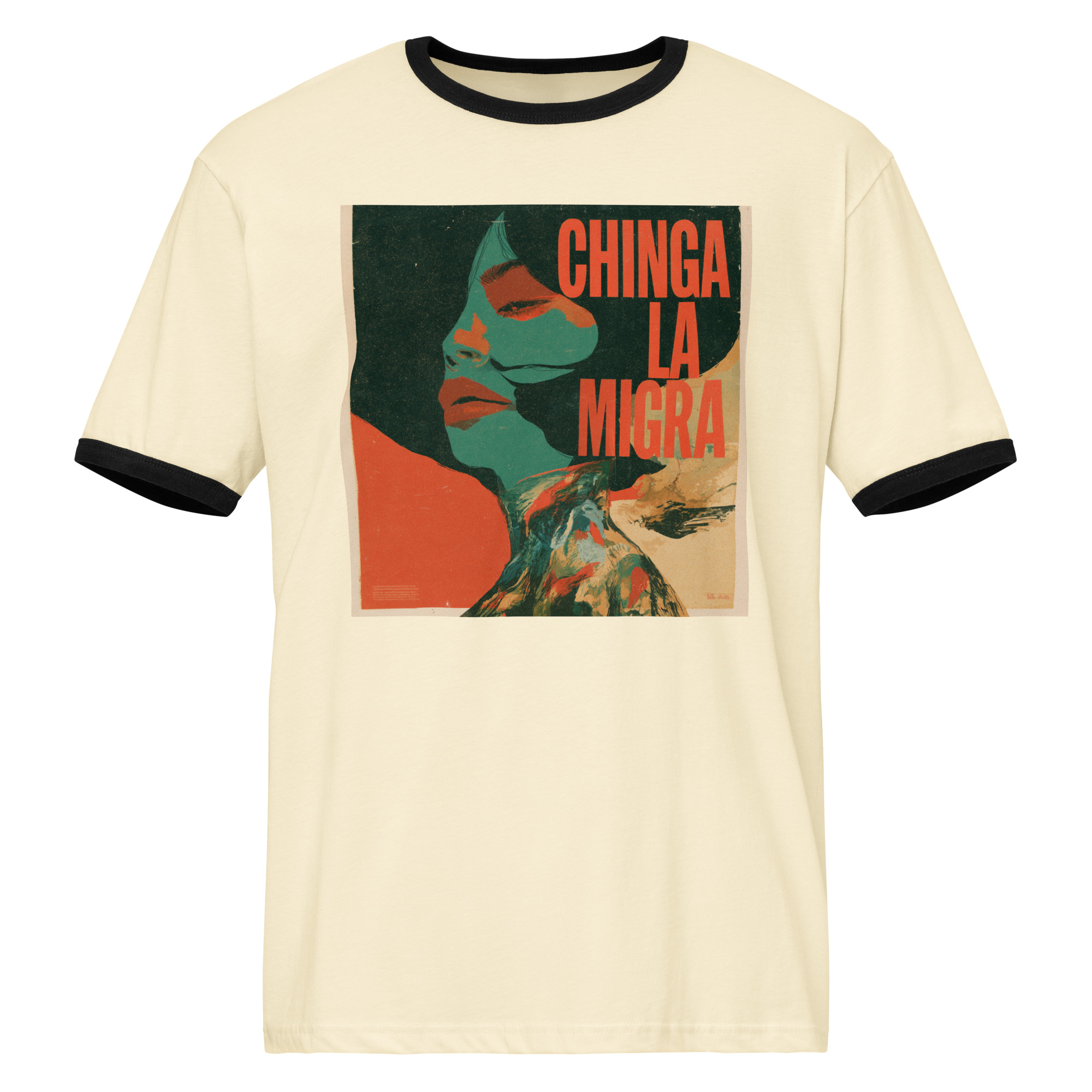 Chinga La Migra 6 - Unisex ringer t-shirt - Image 2