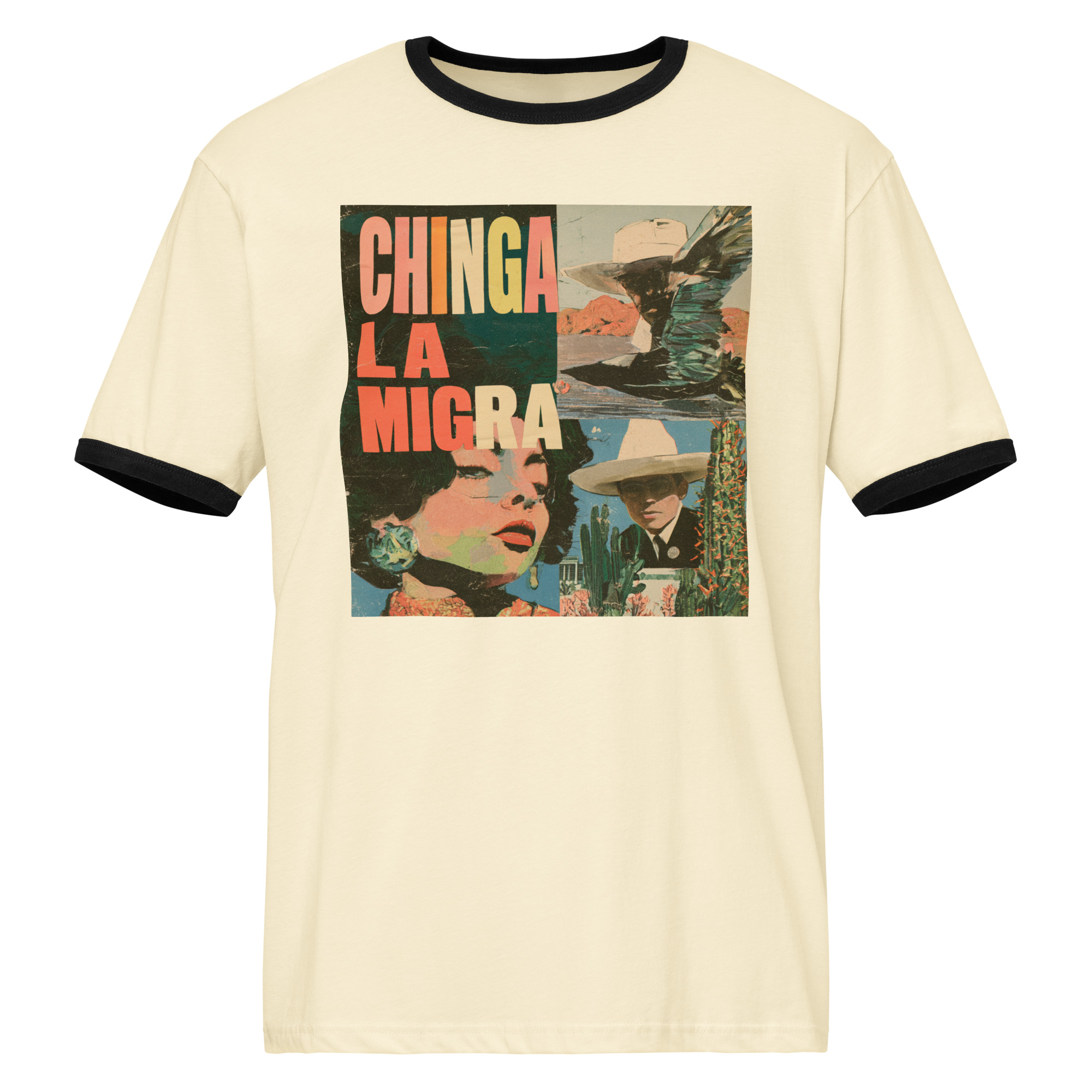 Chinga La Migra 8 - Unisex ringer t-shirt - Image 2