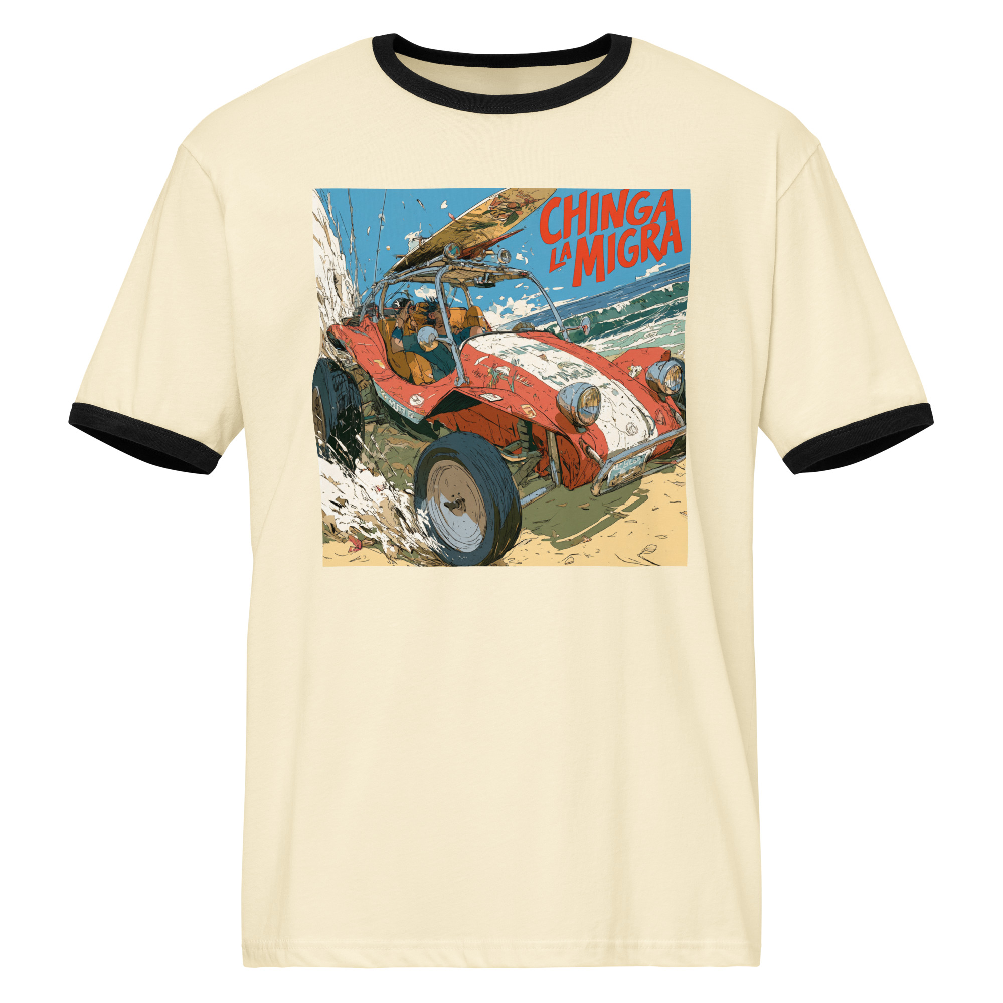 Chinga La Migra 9 - Unisex ringer t-shirt - Image 2