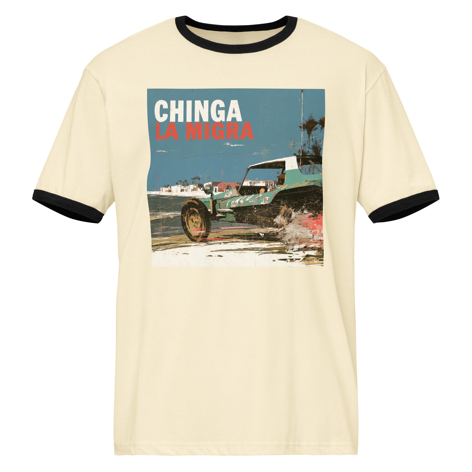 Chinga La Migra 10 - Unisex ringer t-shirt - Image 2